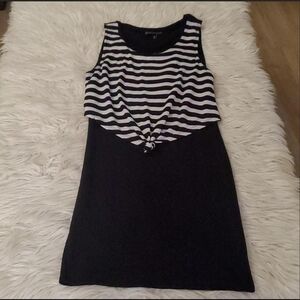 DEREK ♡ HEART BLACK AND WHITE STRIPPED DRESS